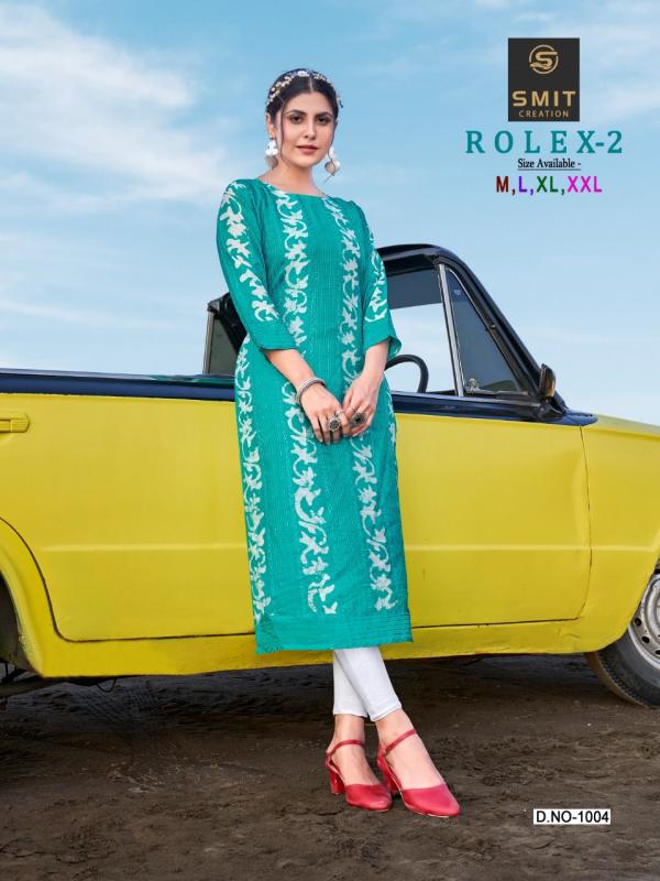 Smit Rolex 2 Fancy Chanderi Designer Kurti Collection